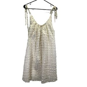 Madewell Off-White Womens Textured‎ Beachy Sleeveless Scoop Neck Dress XS